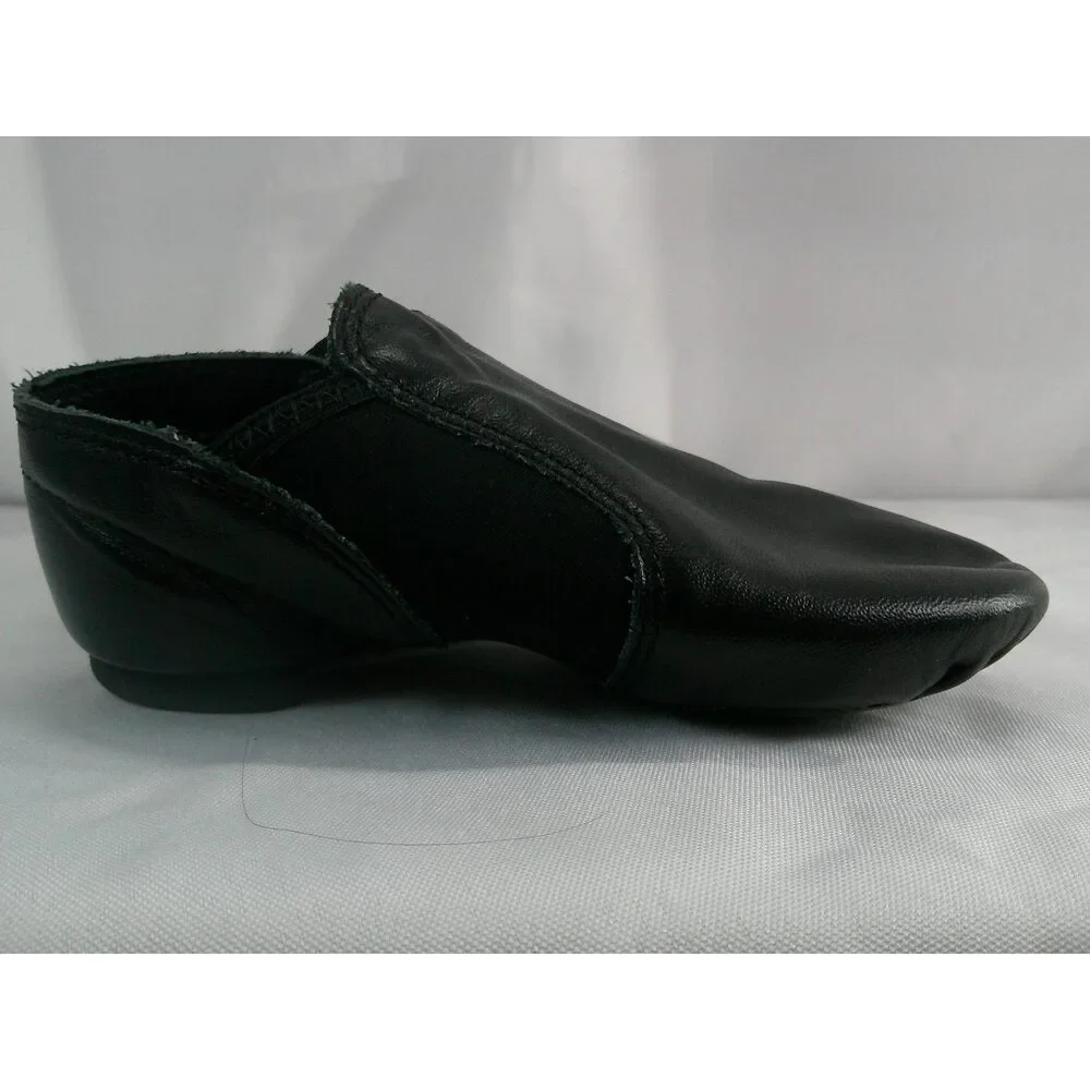 Pre-Owned Dance Dance Jazz Shoes Capezio Youth 11.5M Black Elastic Leather Slip